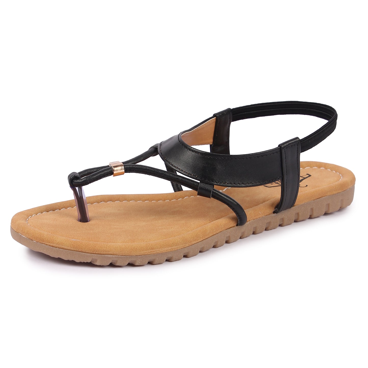 Brauch Women's Black Thong Strap Sandal