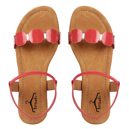 Brauch Women's Pink Oval Belt Sandal