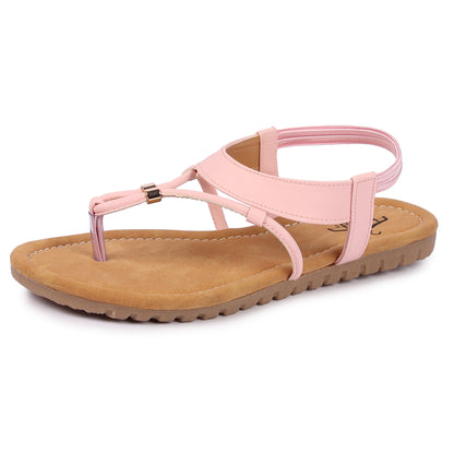 Brauch Women's Pink Thong Strap Sandal