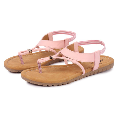 Brauch Women's Pink Thong Strap Sandal