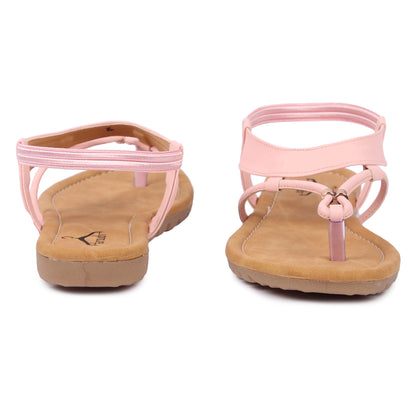 Brauch Women's Pink Thong Strap Sandal