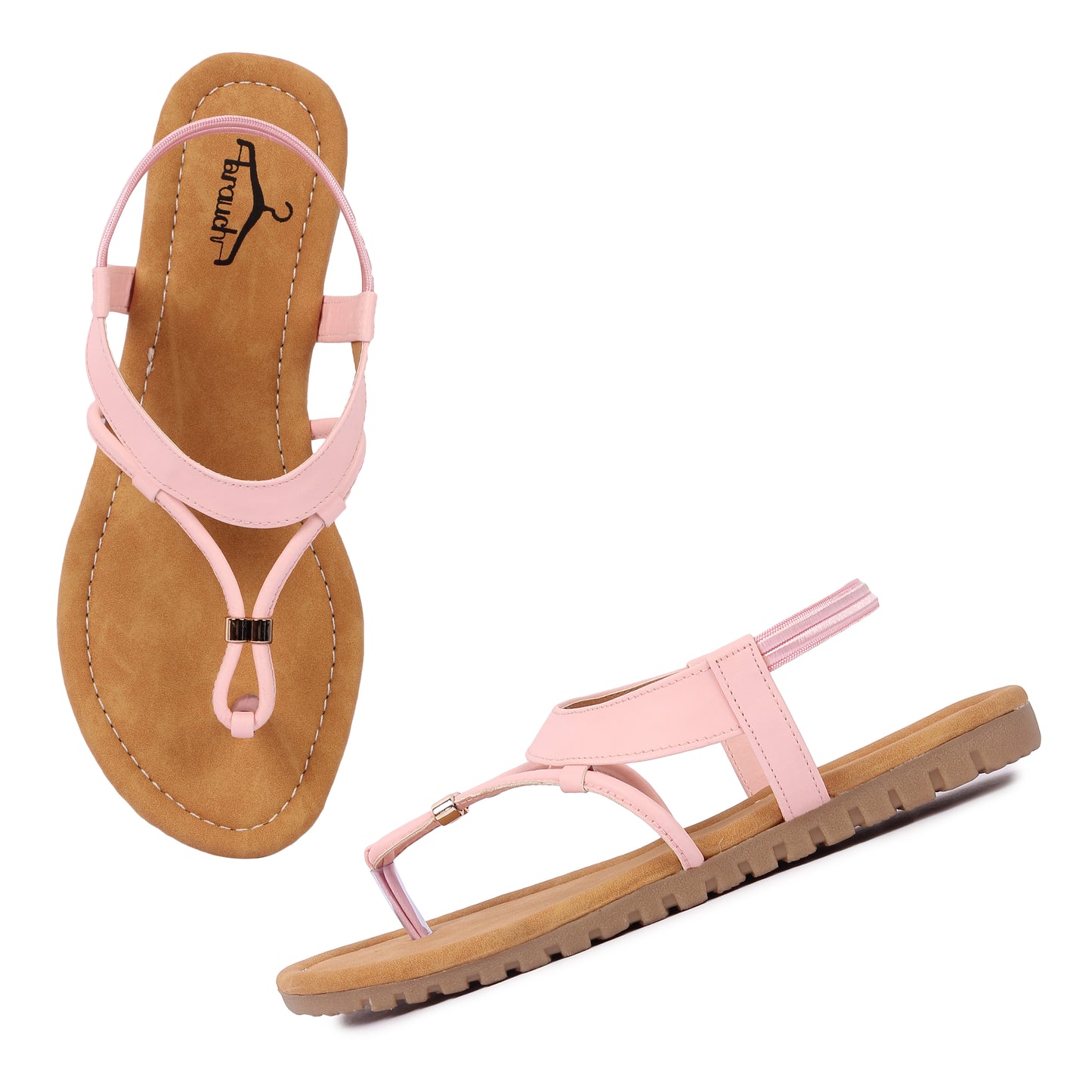 Brauch Women's Pink Thong Strap Sandal