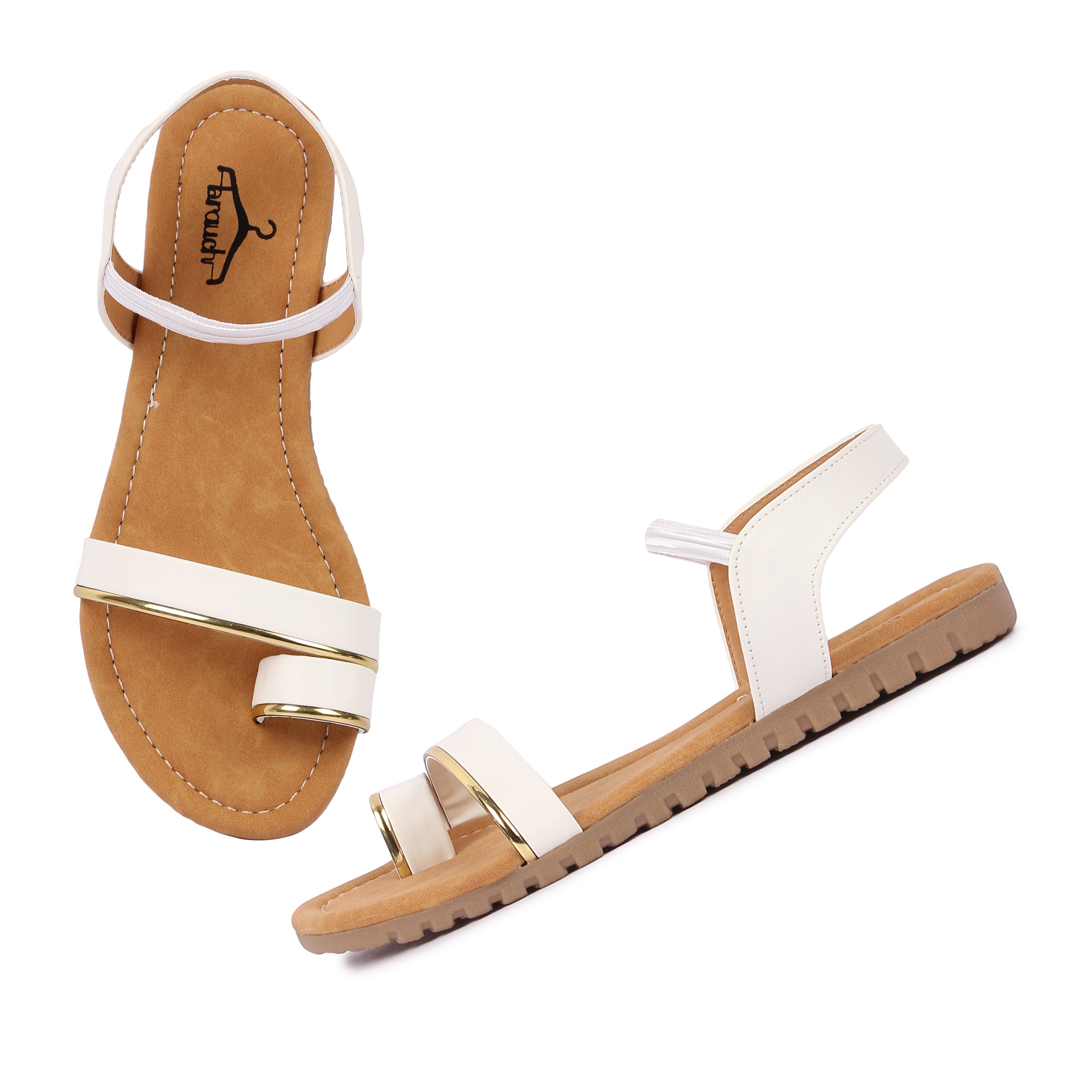 White discount toe sandals