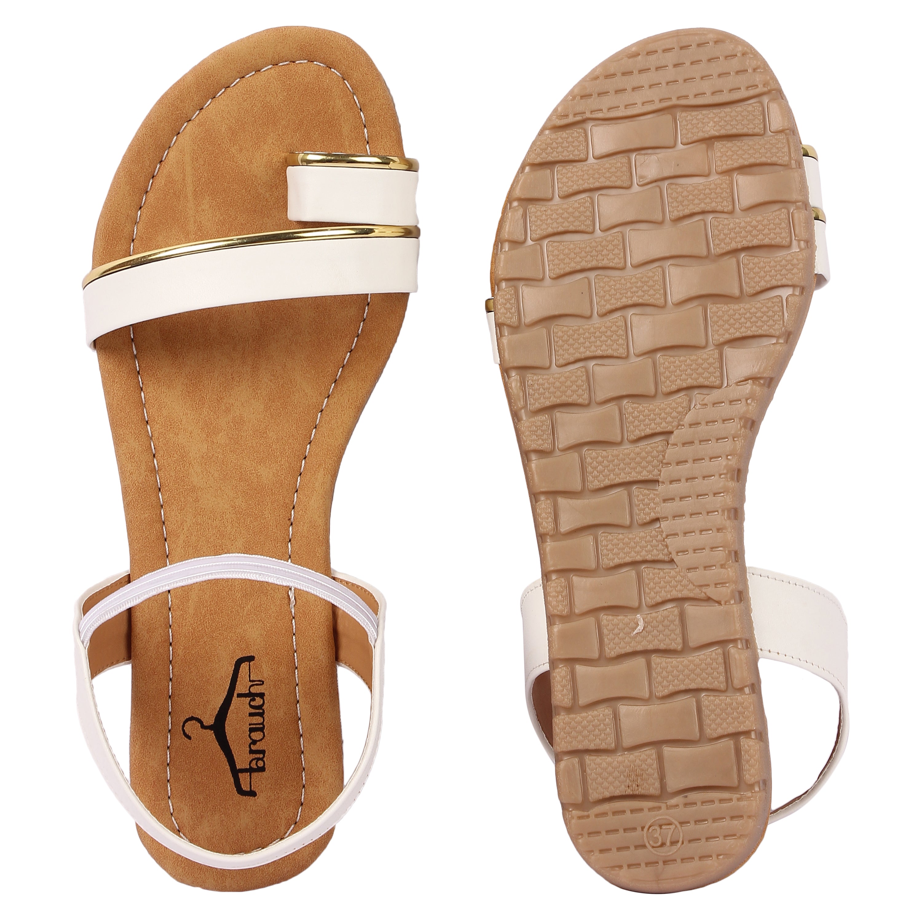 One strap white discount sandals