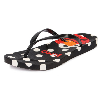 Brauch Women's Black Cute Elmo Slippers