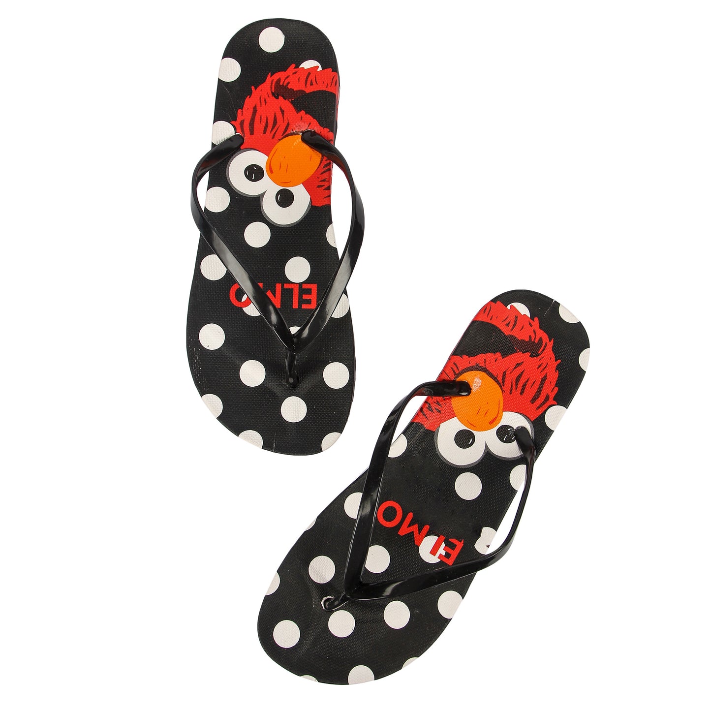 Brauch Women's Black Cute Elmo Slippers