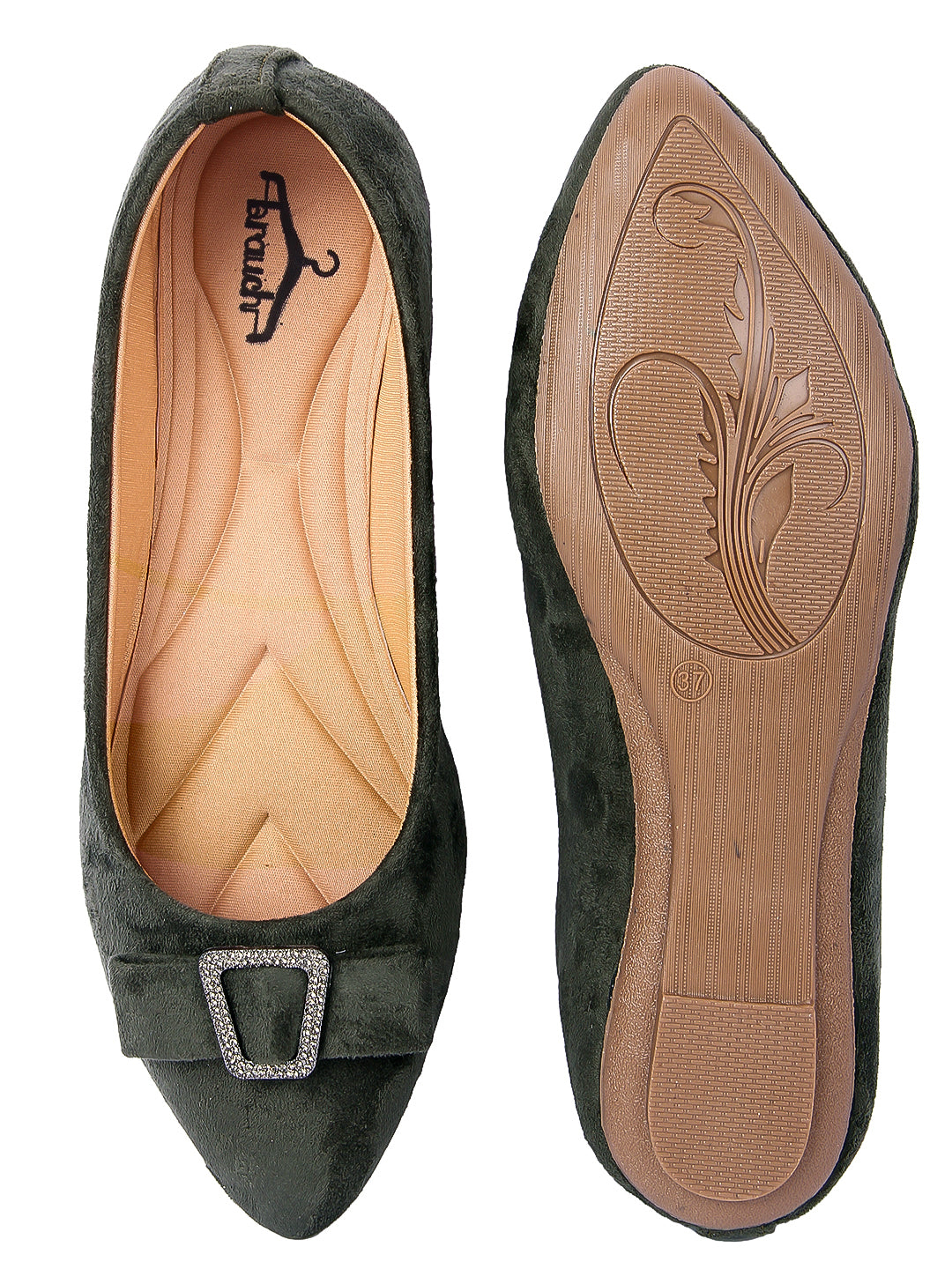 Brauch Olive Suede Diamond Bellies