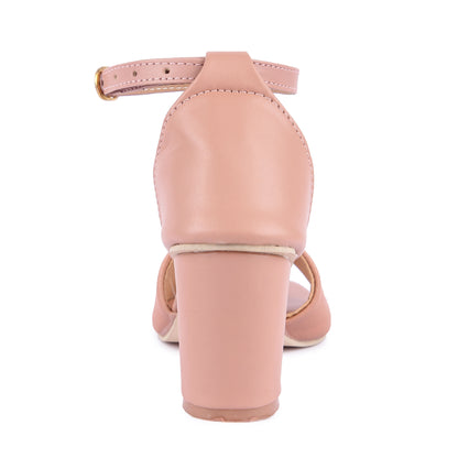 Brauch Women's Pink Patterned Block Heel