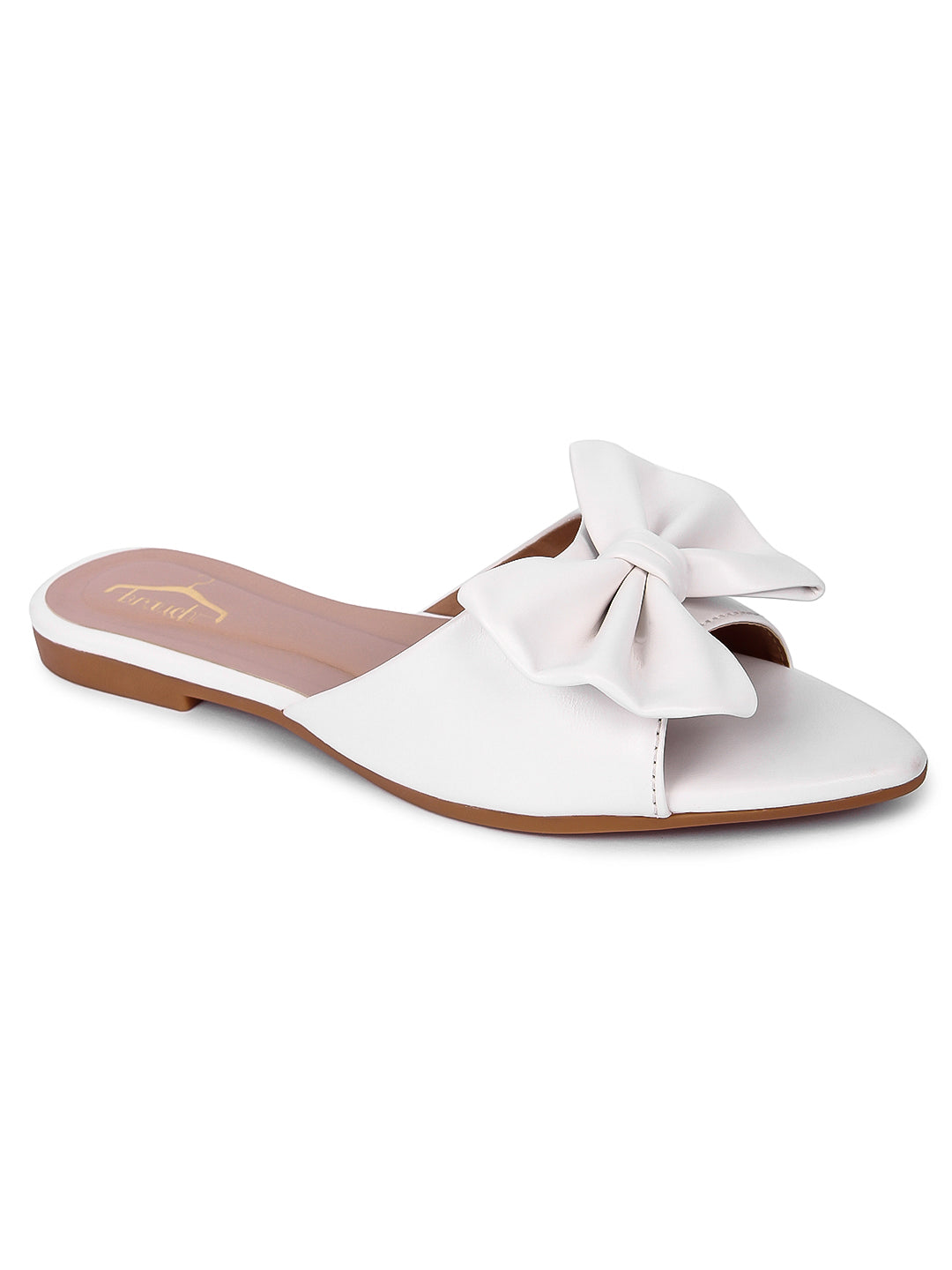 White bow 2024 flip flops